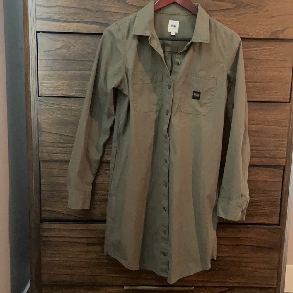 VANS military green dress size Small.